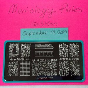 Maniology Plate: Back to School: Study Hall M059